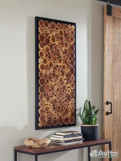 Панно из спилов дерева. Декор