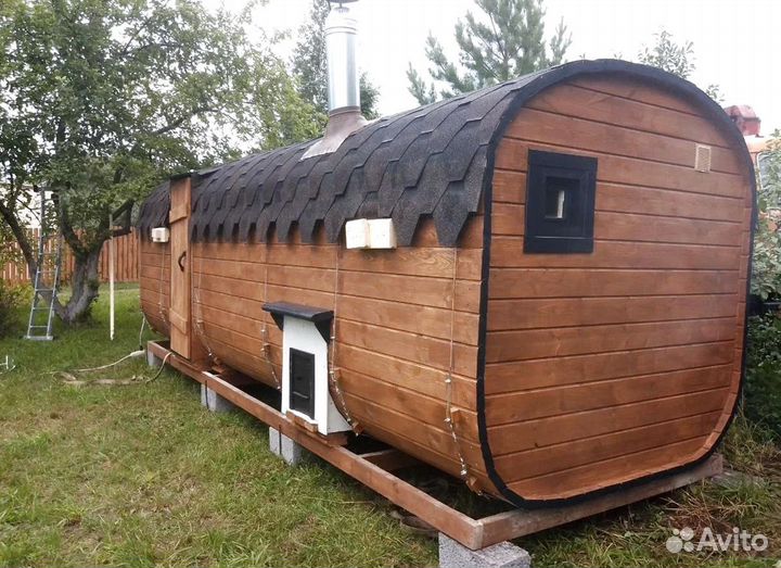 Баня бочка квадро