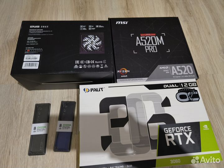 Игровой Ryzen5 5500/rtx 3060 12gb/ddr4 16gb/1000gb