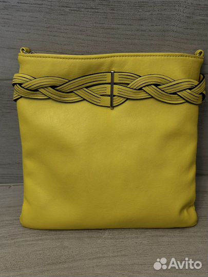 Сумка женская кроссбоди желтая