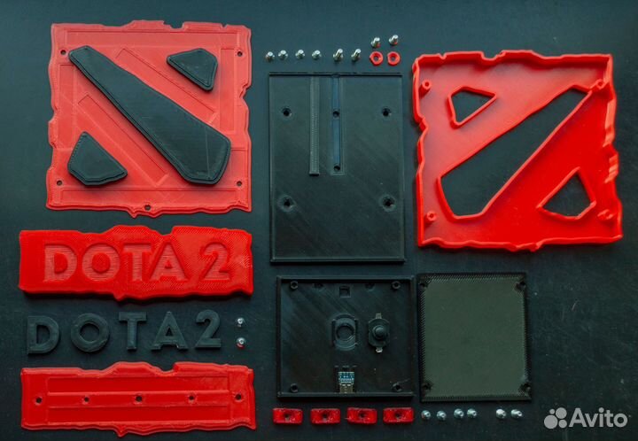 Dota 2 светящийся логотип