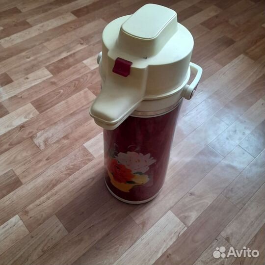 Термос с помпой СССР 3 литра