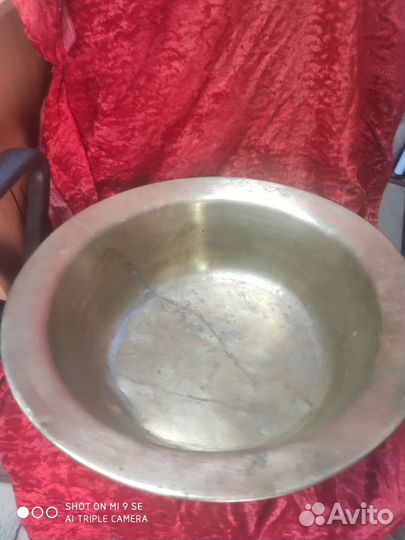 Таз латунно-медный СССР для варенья