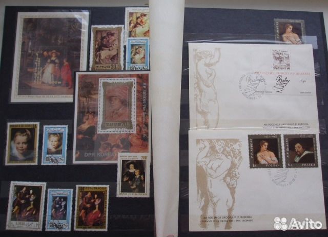 Альбом марок, сцепок, блоков и конвертов. Рубенс