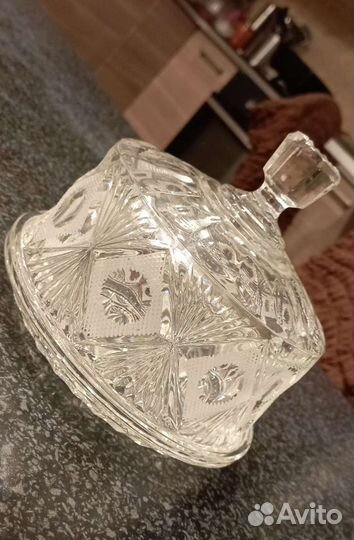 Хрустальные бокалы маслёнка СССР