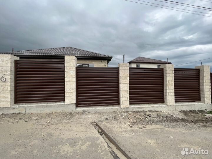 Заборы из профнастила, 3д сетка, штакетник