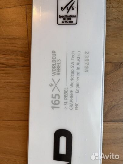 Горные лыжи Head WCR e-SL rebel FIS 165 + FF16
