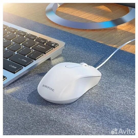 Мышь проводная borofone BG4 Business USB (белый)