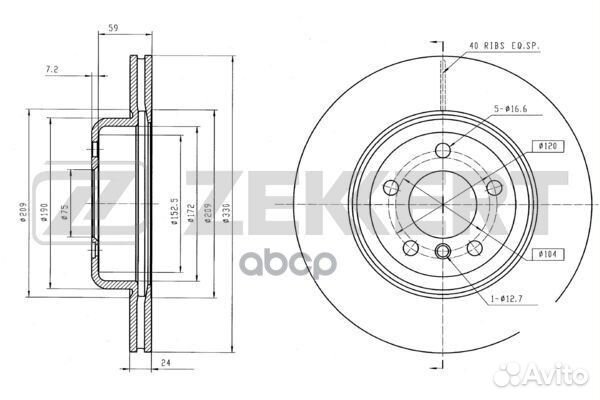Диск торм. перед. BMW 5 (F10 F11) 10- bs-5916