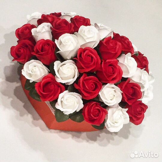 Букет из мыльных роз, мыльные розы в коробках