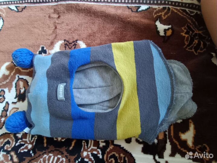 Шапка шлем для мальчика зима