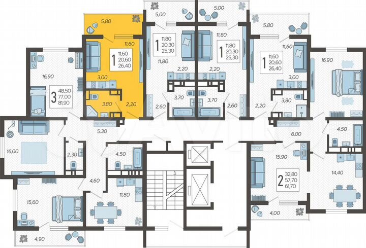 Квартира-студия, 26,4 м², 8/10 эт.