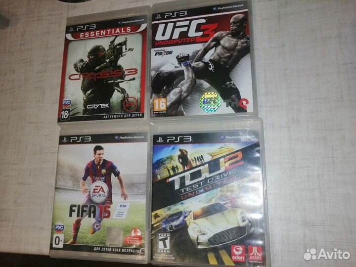 UFC 3, fifa 15, Crysis 3, TDU 2 для ps3
