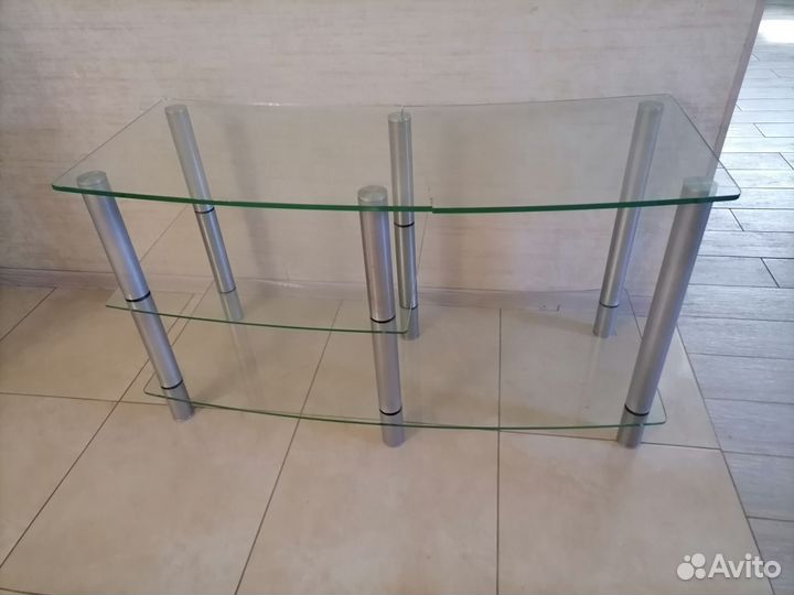 Стеклянная тумба под тв