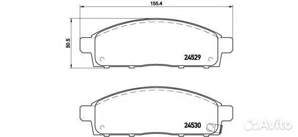 Комплект тормозных колодок P54038 brembo