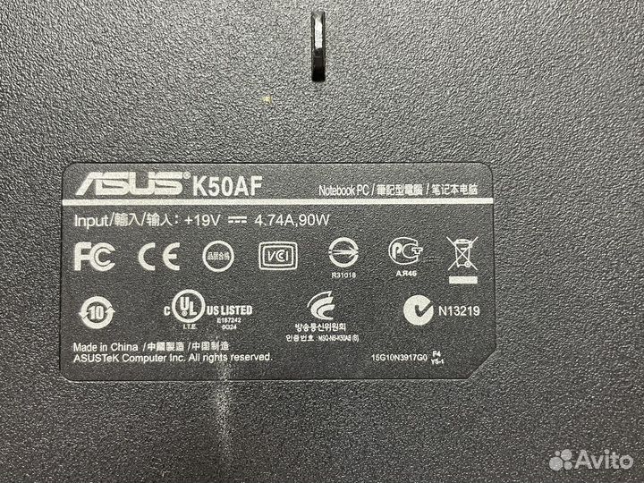 Asus K50 в разбор
