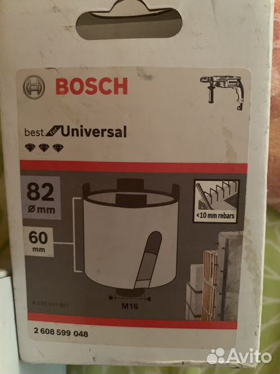 Алмазная коронка для сухого сверления 82мм