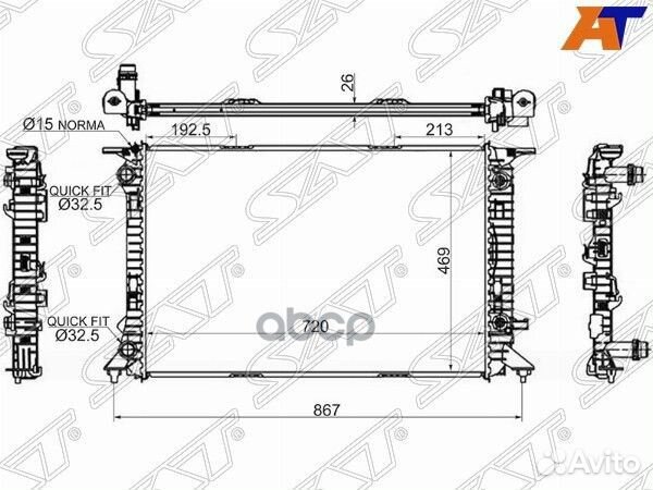 Радиатор Audi A4 08-15 / A5 07-16 / A6 10-18