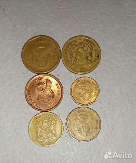 Монеты юар (центы)