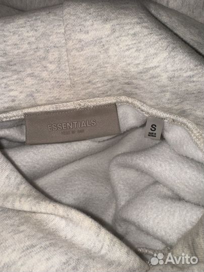 Essentials худи серое молочное Fear of God