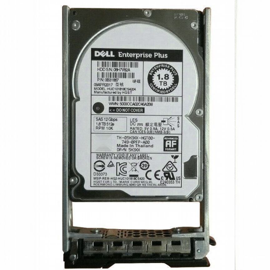 [5H3XX] Жесткий Диск Dell 1.8tb Sas 2.5 5h3xx