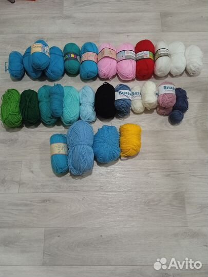 Пряжа новая и б/у пакетом