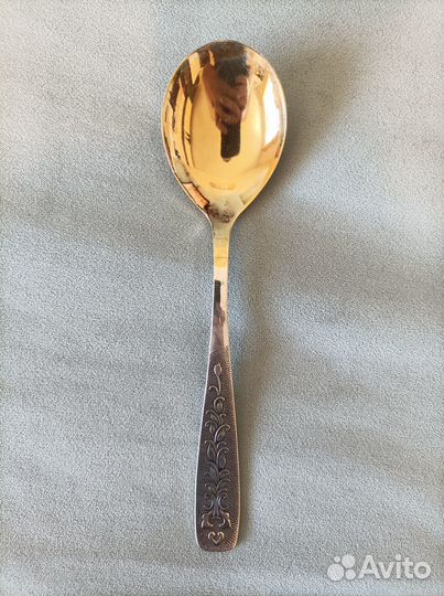 Столовые ложки мельхиор с позолотой СССР