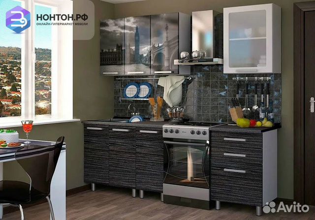 Кухня с фотопечатью Лондон 1.6 м