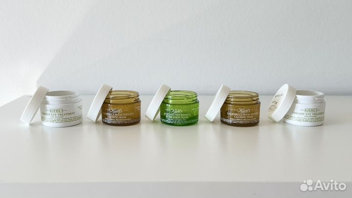 Пустые банки от крема Kiehl's Clarins L'Occitane