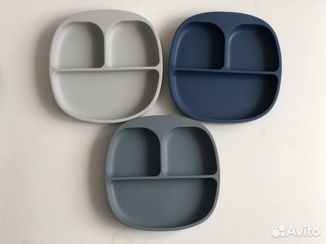 Силиконовая тарелка для детей. Секционная