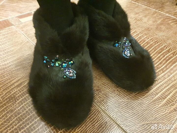 Женские домашние тапочки чуни норка 39р