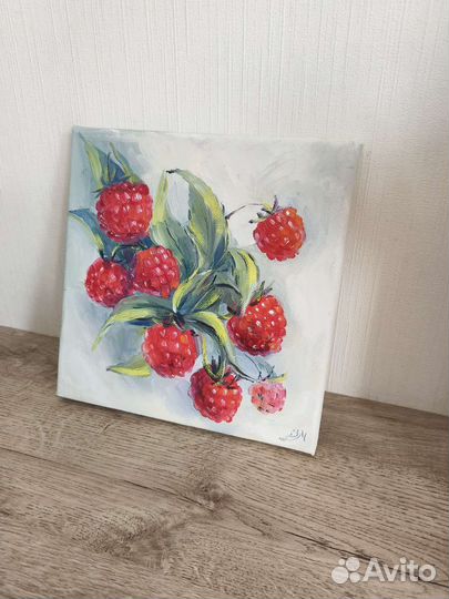 Картина маслом на холсте малина