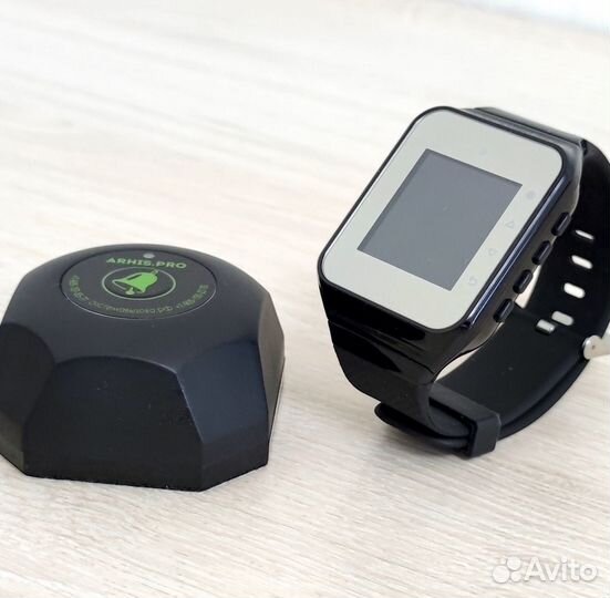 Кнопка вызова официанта Бургер и пейджер часы