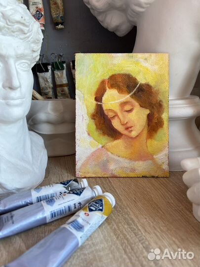 Картина маслом Ангел гармонии, 15/20 см