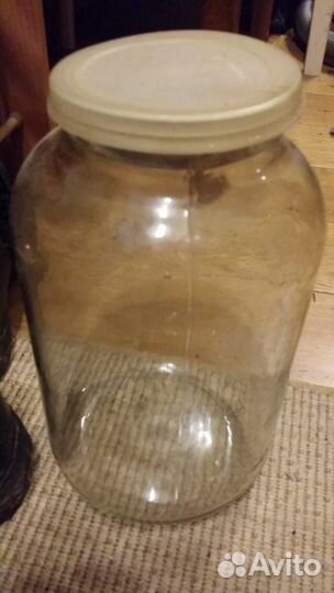 5 литровые банки с широким горлышком 4 шт - стекло