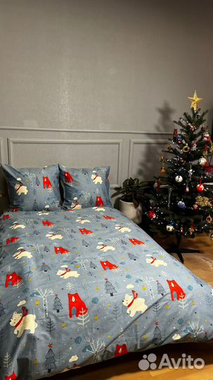 Постельное белье Новогодние мишки все размеры