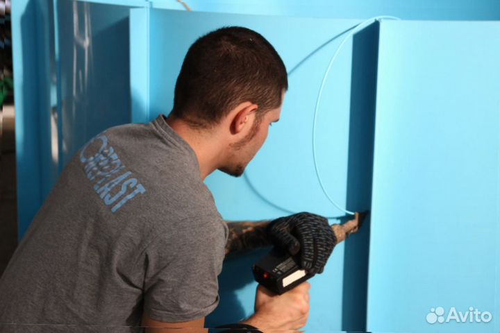 Купель круглая с установкой 1х1,2 м 0,9 м3