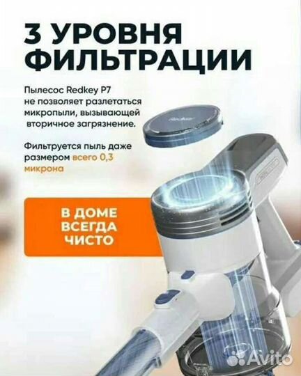 Пылесос Xiaomi Redkey P7(Новый)