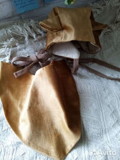 Чепчик Хомячок с нагрудничком