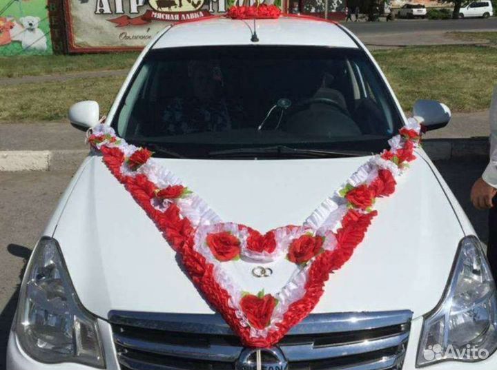 Свадебные украшения на машину бу