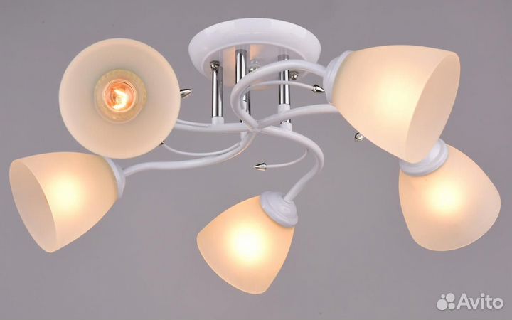 Люстра Лютня 5X60 Е27 Liga Sveta; рс20657 WT+CR/5C