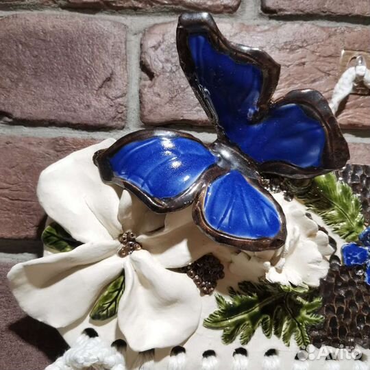 Макраме панно на керамической основе