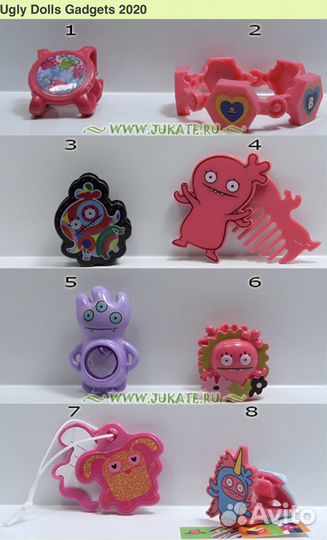 Полная серия и единички Ugly Dolls из киндера