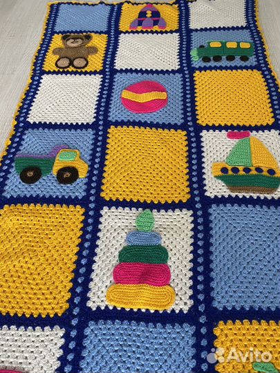 Плед детский вязаный ручная работа