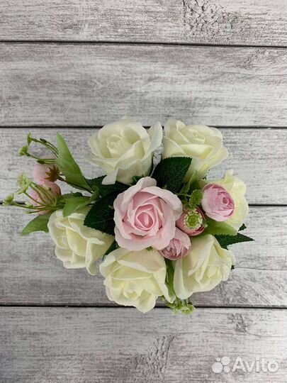 Букет из мыльных роз