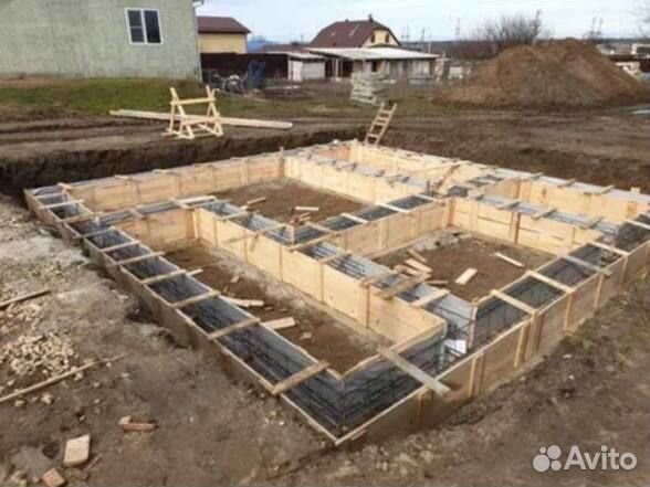 Фундамент под ключ ленточный, на сваях и тд