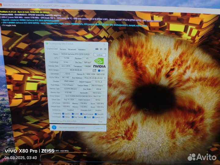Rtx 2070 super asus rog strix