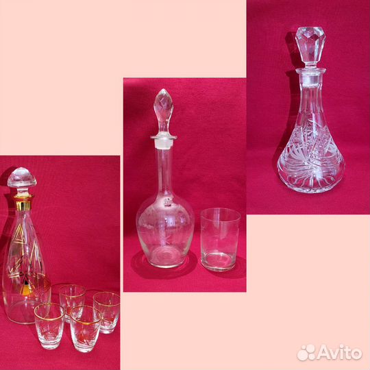 Графин СССР, Чехия(Богемия) Стекло, Хрусталь