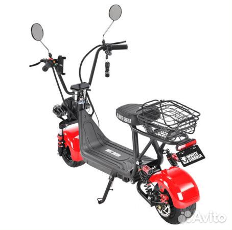 Электроскутер CityCoco White Siberia mini R 1200W