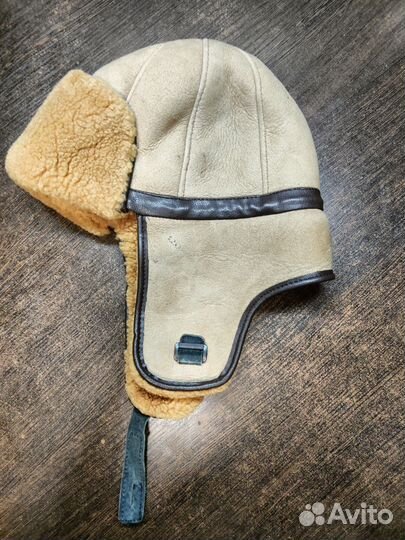 Зимняя овчинная шапка-ушанка